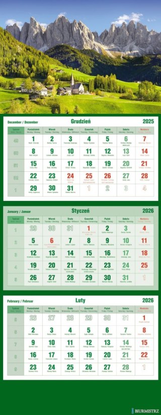 Kalendarz trójdzielny 2026 Las Michalczyk i Prokop T-105T-03