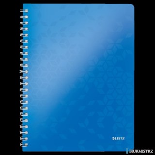 Kołonotatnik LEITZ WOW A4 80k PP kratka niebieski 46380036