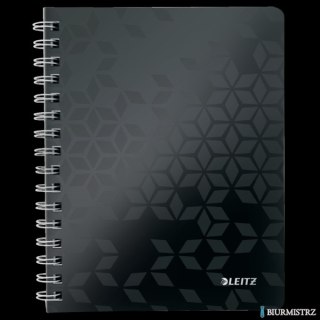 Kołonotatnik w kratkę A5 PP Leitz WOW, czarny 46410095