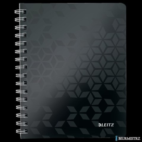 Kołonotatnik w kratkę A5 PP Leitz WOW, czarny 46410095