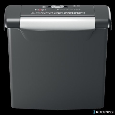 Niszczarka Rexel Momentum S206 P2, 6 kartek, 9l kosz, konfetti 2104568EU (X)