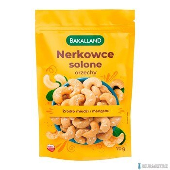 Orzechy nerkowca solone 70g BAKALLAND