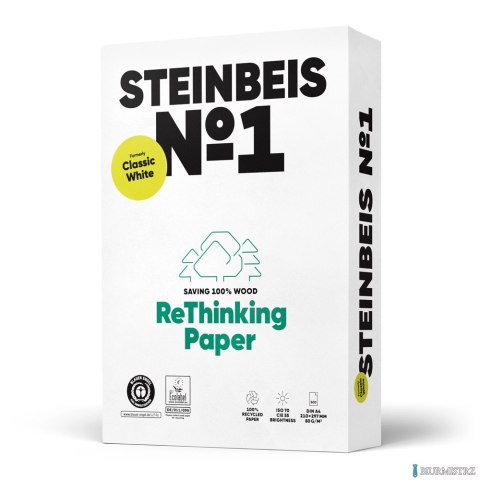 Papier STEINBEIS A4 80g natural white recyklingowy 88334295