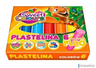 Plastelina 6 kolorów fluo Sweet Colours 01525 KOMA-PLAST