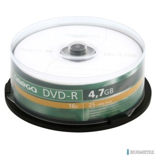 Płyta OMEGA DVD+R 4,7GB 16X CAKE (25) OMD1625+