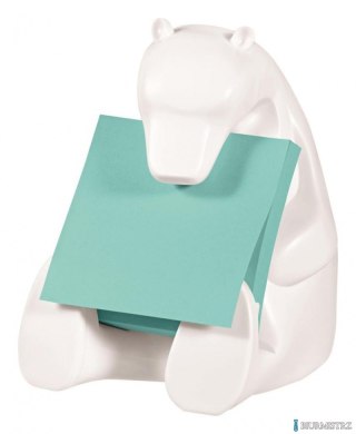 Podajnik do bloczków samoprzylepnych POST-IT_ Miś (Bear-330), biały, w zestawie 1 bloczek Super Sticky Z-Notes