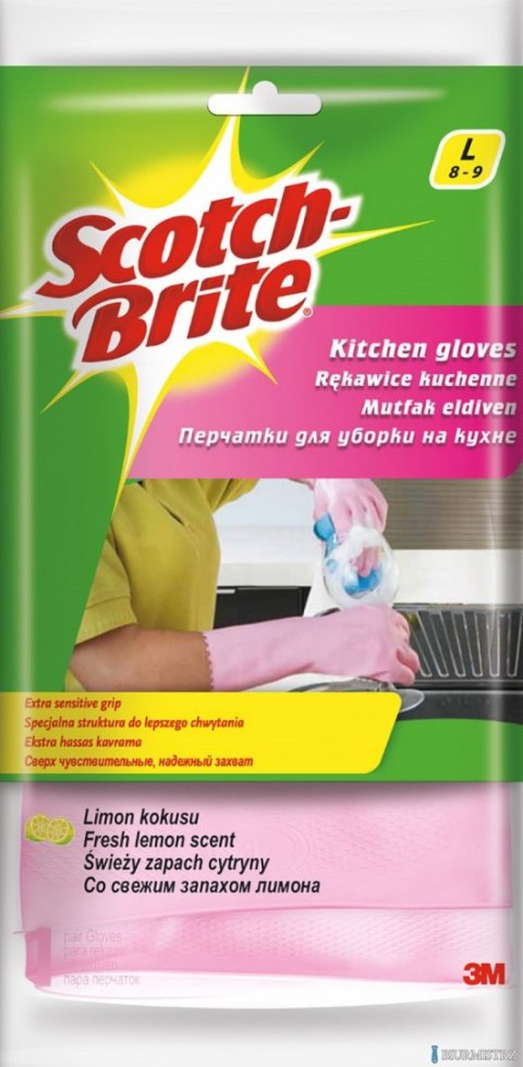 Rękawice SCOTCH BRITE_ Kuchenne, rozm. L, różowe