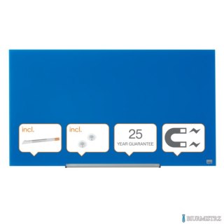 Szklana tablica Nobo Impression Pro 1000x560mm, niebieska