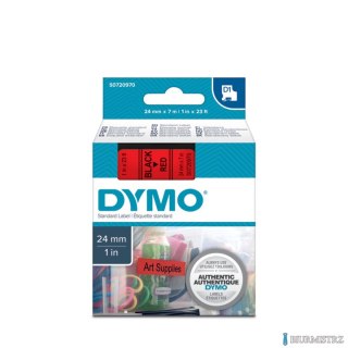 Taśma DYMO D1 - 24 mm x 7 m, czarny / czerwony S0720970 do drukarek etykiet SALE