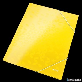 Teczka kartonowa z gumką WOW Leitz, żółta 39820016