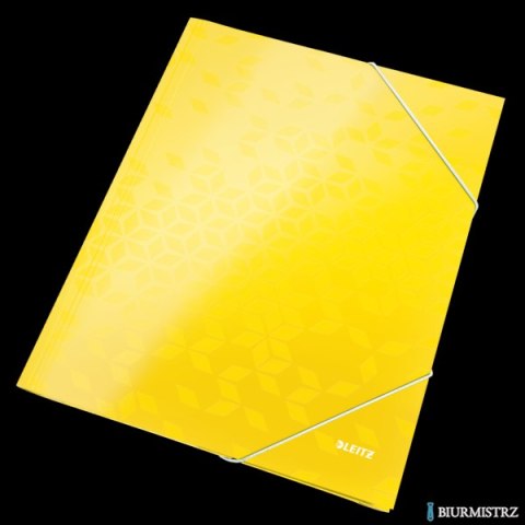 Teczka kartonowa z gumką WOW Leitz, żółta 39820016 .