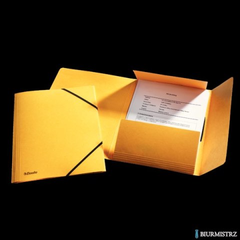 Teczka kartonowa z gumkami ESSELTE żółty 26591