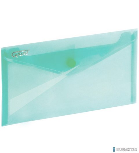 Teczka kopertowa na zatrzask DL ZP-046 zielona GRAND 120-1871