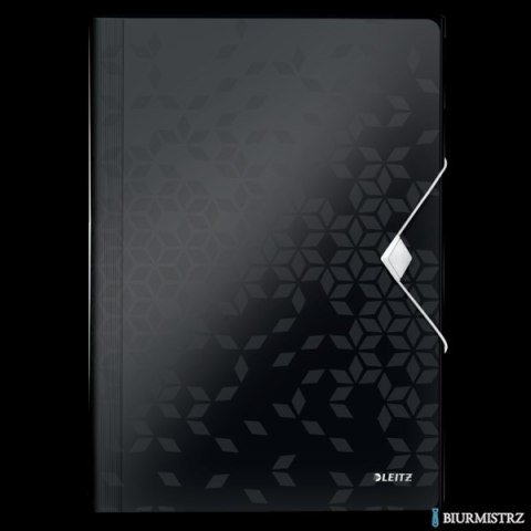 Teczka z 6 przegródkami PP Leitz WOW, czarna 45890095 .