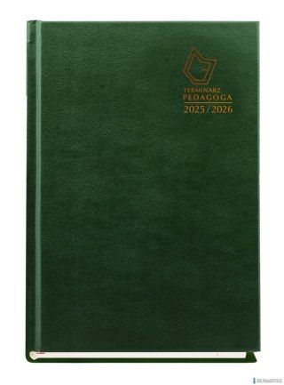 Terminarz PEDAGOGA 2025/2026 ZIELEŃ A5 T-150V-Z Michalczyk i Prokop