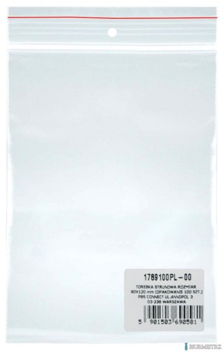 Torebka strunowa DONAU, PP, 80x120mm, 100szt., transparentna