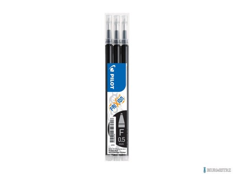 Wkład FRIXION BALL/CLICKER 0.5 czarny PIBLS-FR5-B-S3-E PILOT opakowanie 3szt.