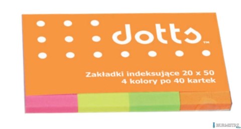 Zakładka indeksująca DOTTS 20x50 4x40kartek neonowa (NSP20/50/N/D)