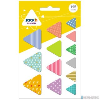 Zakładki indeksujące STICKN kształty, różne rozmiary TRÓJKĄTY 192szt. 21762