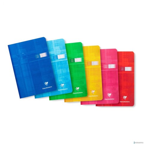 Zeszyt A5 32 kartki, w kratkę, papier 90g, mix kolorów CLAIREFONTAINE 63542AMXC