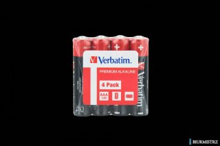 Baterie VERBATIM ALKALICZNE LR03 AAA SHRINK 4szt. 49500