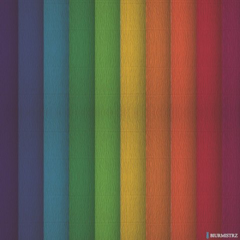 Bibuła marszczona Creatinio 50x200 mix tęczowy komplet 10 sztuk 400153931 TOP-2000