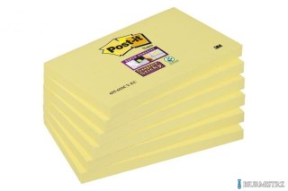 Bloczek samoprzylepny POST-IT_ Super Sticky (655-6SSCY-EU), 127x76mm, 6x90 kart., żółty (X)