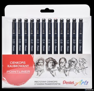 CIENKOPIS KALIBROWANY POINTLINER mix 12 szt. S20P-ST12PL Pentel