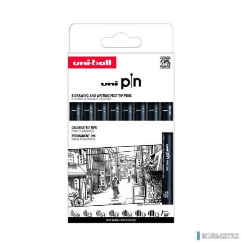 Cienkopis PIN 200, ZESTAW 8 SZT_005-12