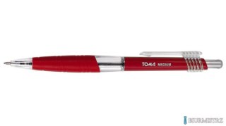 Długopis AUTOMAT MEDIUM z końcówką 1,0mm czerwony TO-038 Toma