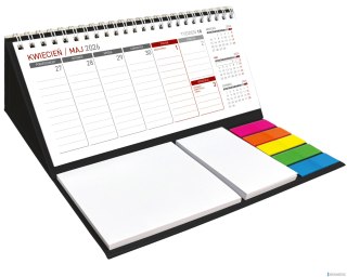 Kalendarz z notesem tygodniowy spiralowany KB044B czarny 2026 WOKÓŁ NAS