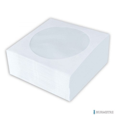 Koperty na CD/DVD z okienkiem (100sztuk) białe