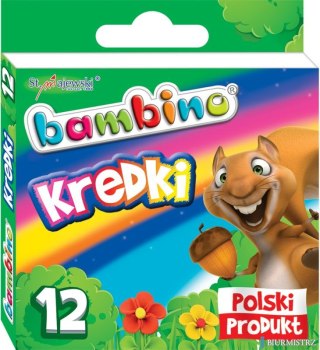 Kredki BAMBINO 12kolorów w pudełku kartonowym St.Majewski