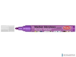 Marker akrylowy, fibrowa końcówka okrągła 2-5mm, fioletowy TO-402 Toma