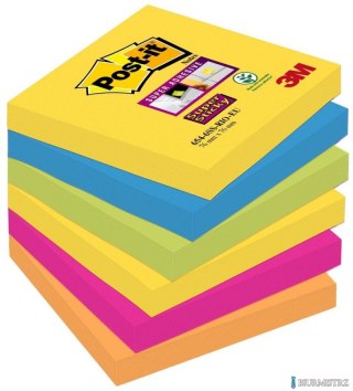 Nowy indeks blk0039011 Bloczek samoprzylepny POST-IT Super Sticky (654-6SS-RIO), 76x76mm, 6x90 kart., paleta Rio de Janeiro