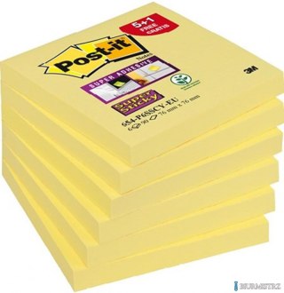 Nowy indeks blk0115011 Bloczek samoprzylepny POST-IT_ Super Sticky (654-P6SSCY-EU), 76x76mm,90 kart., żółty