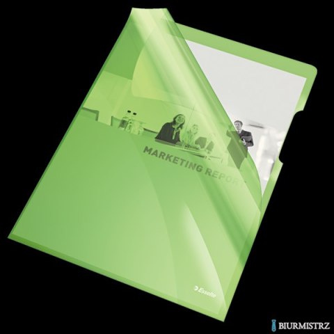 Ofertówki krystaliczne A4 150mic zielone (25szt) ESSELTE 55436