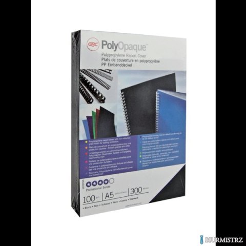 Okładki do bindowania GBC PolyOpaque, A4, 300 mg2, niebieski , 100 szt., IB386800