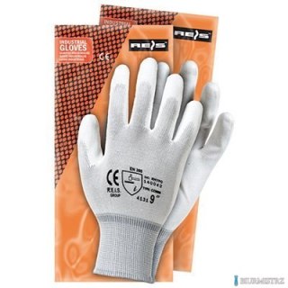 Rękawice powlekane białe Rozmiar 8 RNYPO