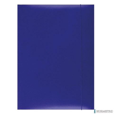 Teczka z gumką , karton, A4, 300gsm, 3-skrz., niebieska, typu OFFICE PRODUCTS 21191131-01