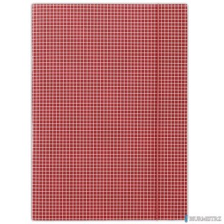 Teczka z gumką w kratę czerw. FEP04