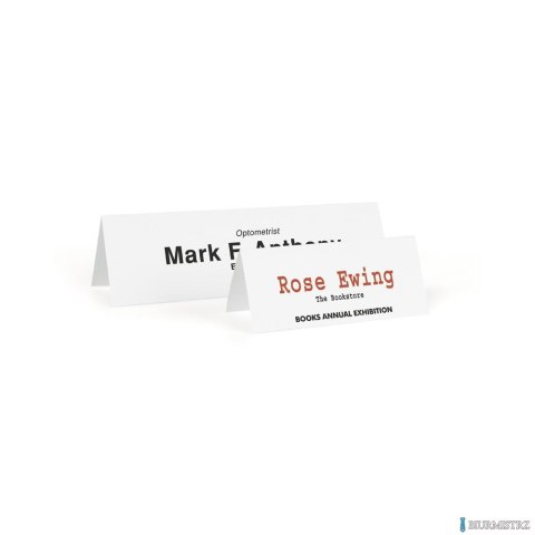 Wizytówka stołowa papierowa 3L X40 SZT. dwustronna (40szt) 123X62MM 19507 3L