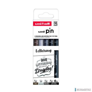 Cienkopis PIN 200, ZESTAW 5 SZT_LETTERING