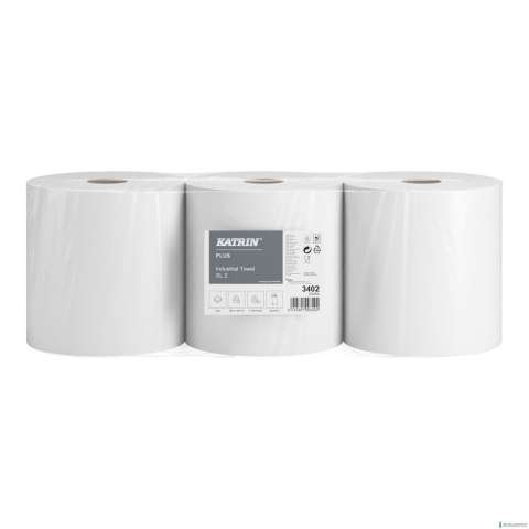 Czyściwo papierowe KATRIN PLUS XL 2, 3402, opakowanie: 3 rolki
