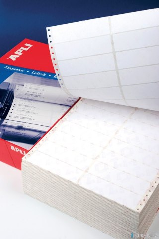 Etykiety do drukarek igłowych, 88,9X36MM, 2 kolumny, prostokątne, AP15 88.9*36 APLI