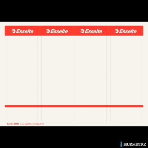 Etykiety do segregatorów 59x192mm(10x4) białe samop. ESSELTE 20822