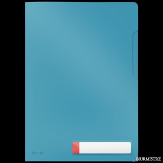 Folder A4 z kieszonką na etykietę Leitz Cosy, niebieska 47080061