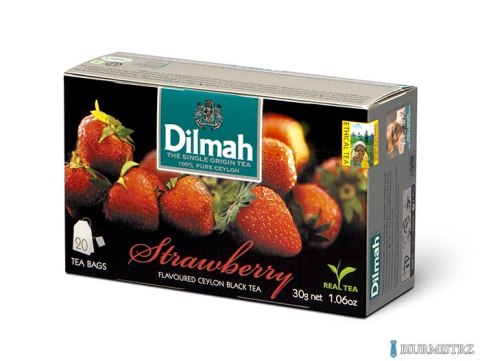 Herbata DILMAH TRUSKAWKA 20t*1,5g czarna