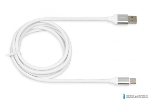 Kabel do transferu danych i zasilania USB 2w1 TYP C biały 1,5m (3A)Ibox IKUMTCWQC