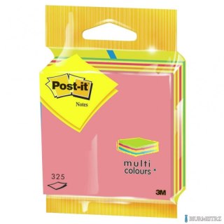 Kostka samoprzylepna POST-IT_ (2014LP), 76x76mm, 1x325 kart., zawieszka, mix kolorów
